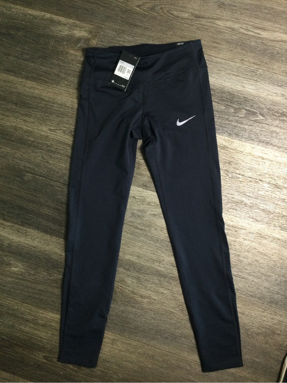 Women’s Nike Black Leggings with White Swoosh
